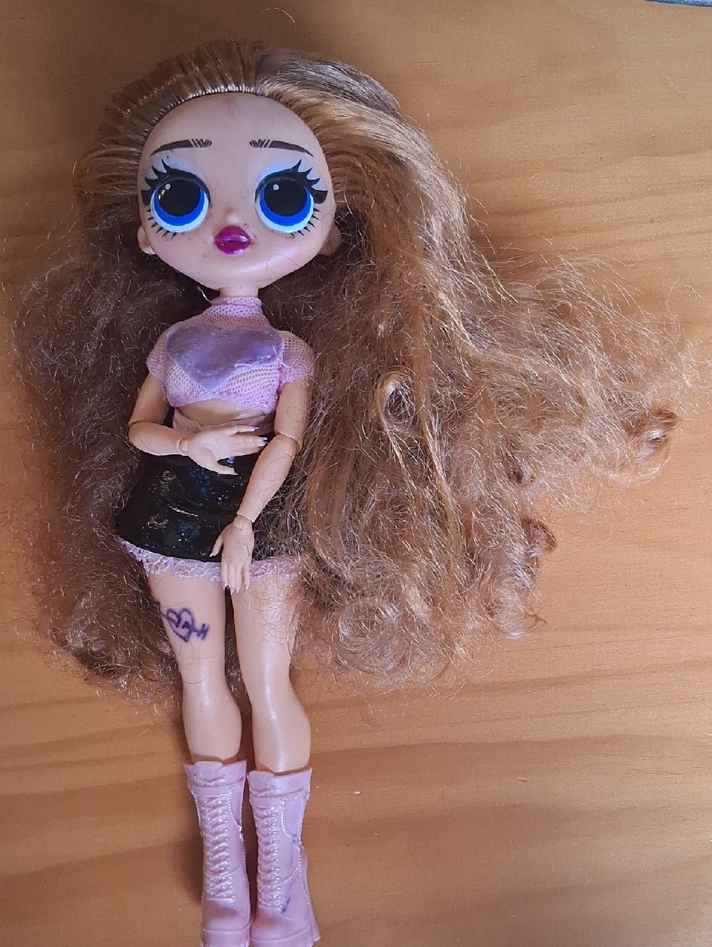 L.O.L. Surprise! Doll with Brown Hair, Pink Top and Pink Boots